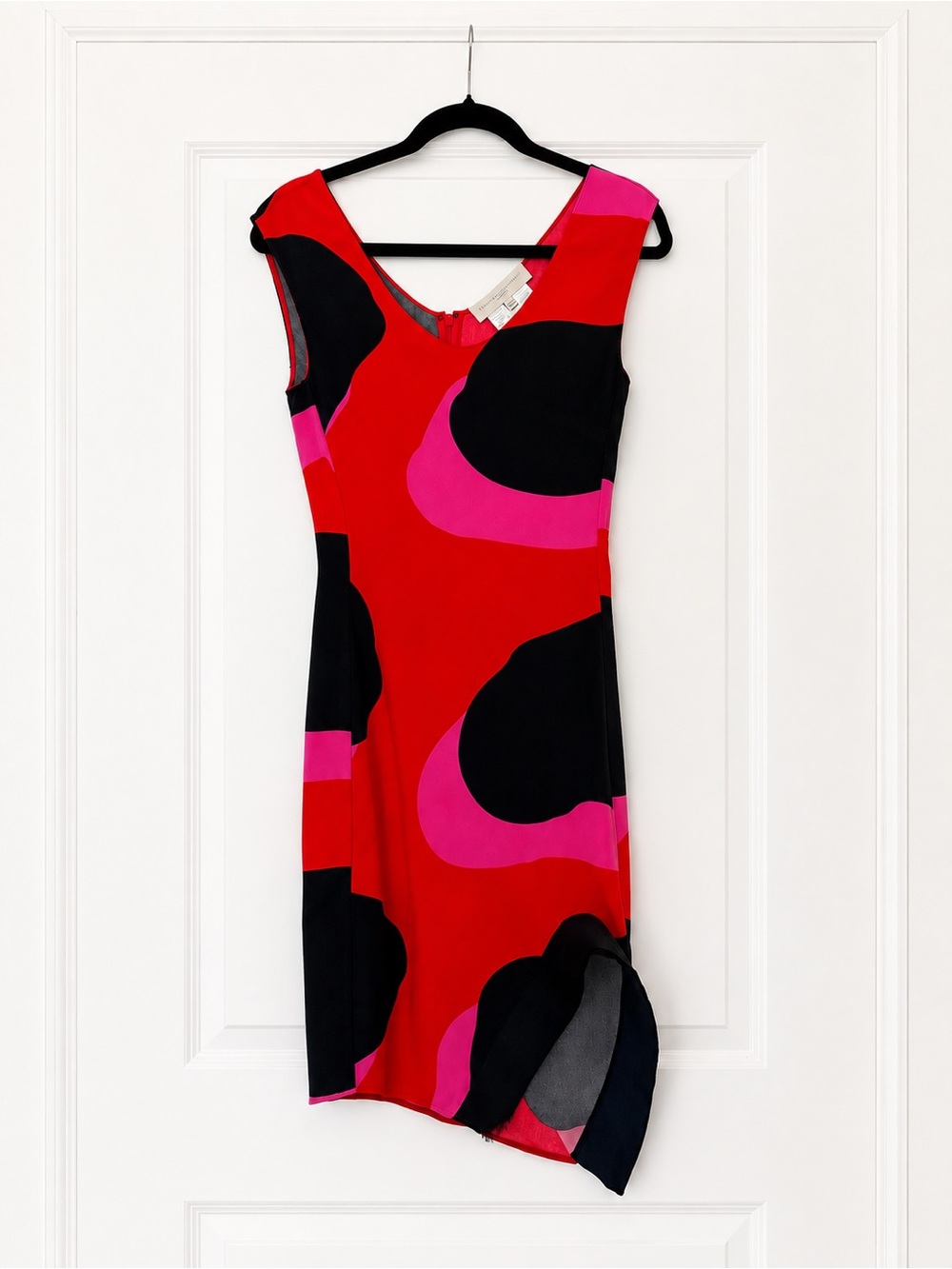 Stella McCartney Red, Pink and Navy Patterned Mini Dress